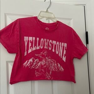 🩷Pink Yellowstone Graphic Crop Top🩷